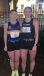 Niamh Carr (L) representing FK Lowry at the Armagh International Road Race 2023