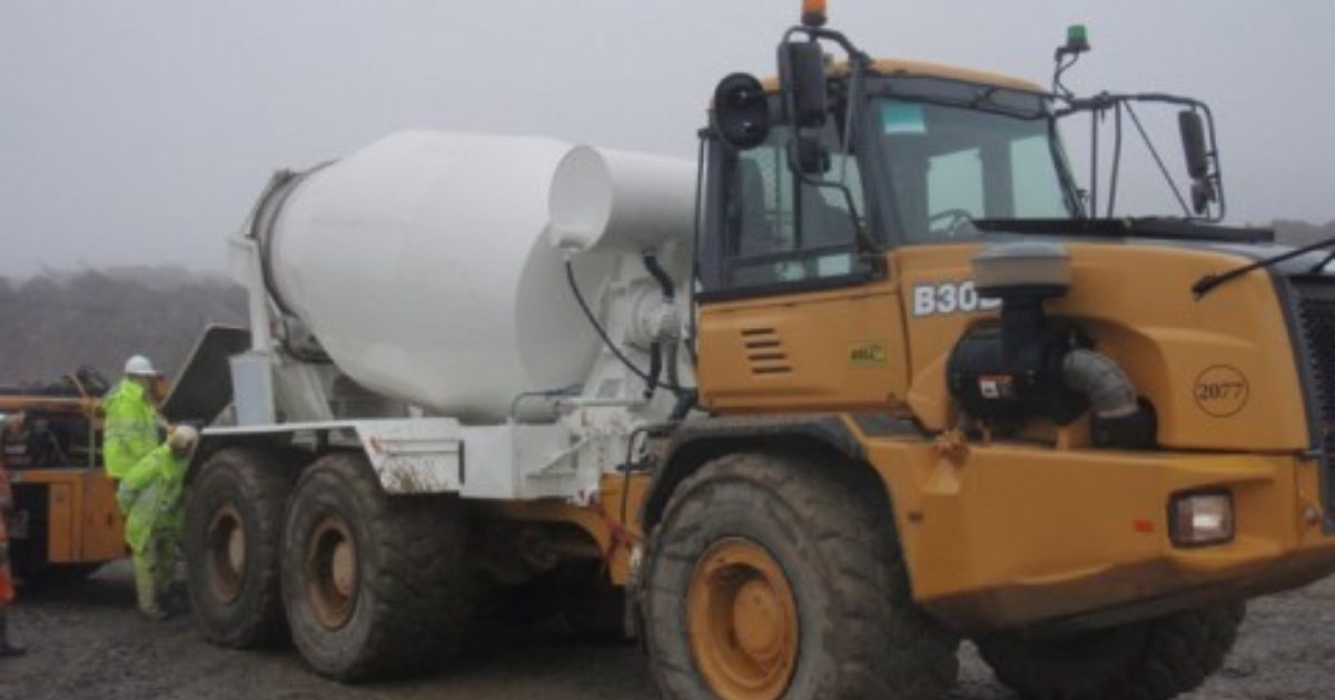 Lagan Specialist Contracting All Terrain Concrete Mixer Delivery Truck