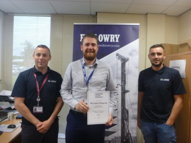 FK Lowry Re-Accredited by the Federation of Piling Specialists